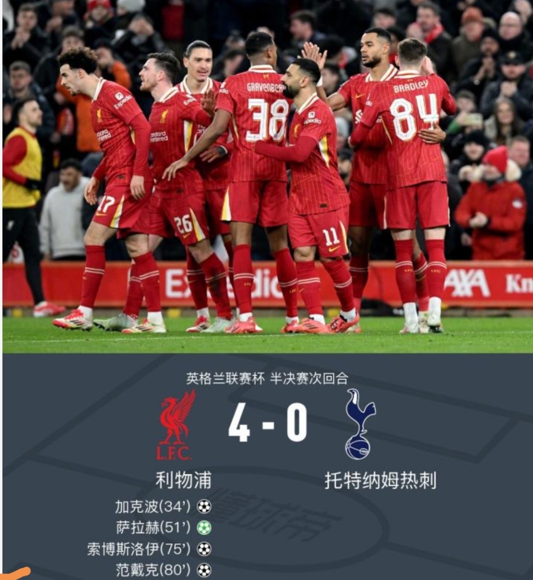 利物浦本土比赛战绩总体向上，联赛争冠态势明显